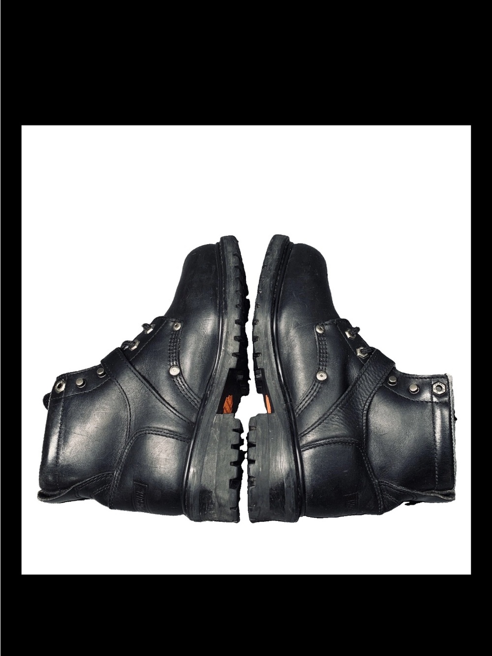 Harley Davidson Black Heavy Duty Motorcycle Buckle Boots 11224 Women Size US 7.5 - Picture 7 of 11